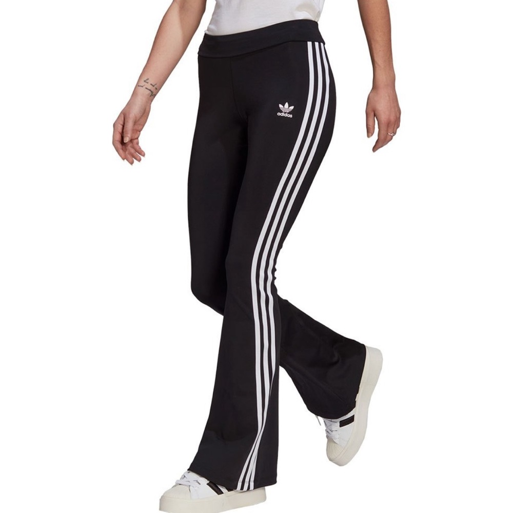 Adidas mid rise flare leggings